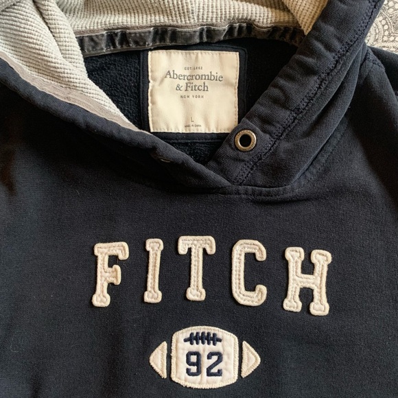 2000’s Abercrombie & Fitch Navy Blue Hoodie • Medium-Lightweight - Picture 4 of 4